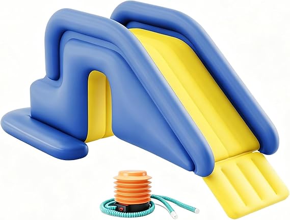 Large Inflatable Water Slide for Outdoor Swimming Pool (Dark Blue)