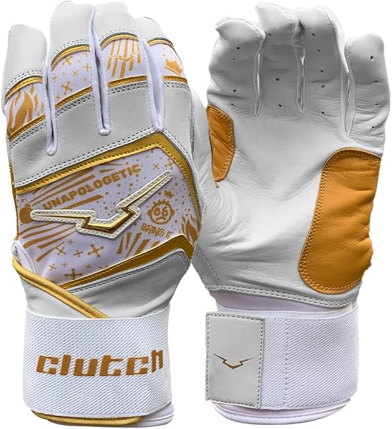 Clutch Sports Apparel Unapologetic Pro Series Batting Gloves, Cabretta Leather, All-Weather Design for Baseball & Softball, Padded Stylish Fit for Adults & Youth