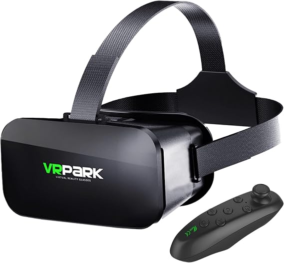 VR Headset for Phone with Controller, Virtual Reality Goggles Set vr Headset for Kids and Adults for VR Game Video Movies Education, Compatible with iPhone 16/15/14/13/12 Samsung Android 4.5-6.7"