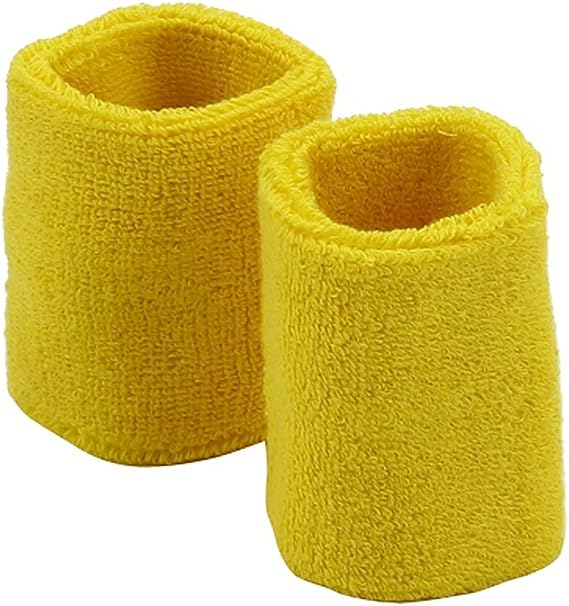 Wrist Band Pair (terry)-Yellow W15S26D