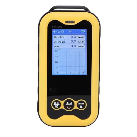 Fdit EMF Detector, Rechargeable Handheld Digital Electromagnetic Radiation Meter with 2.4 Inch LCD Screen for Home Office EMF Inspection