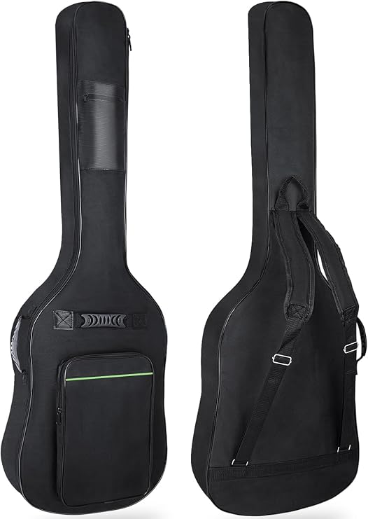 Bass Guitar Case, Bass Guitar Gig Bag 0.35" Waterproof Thick Padding Backpack Soft Electric Bass Guitar Bag Dual Adjustable Shoulder Strap Pocket & Back Hanger Loop Black
