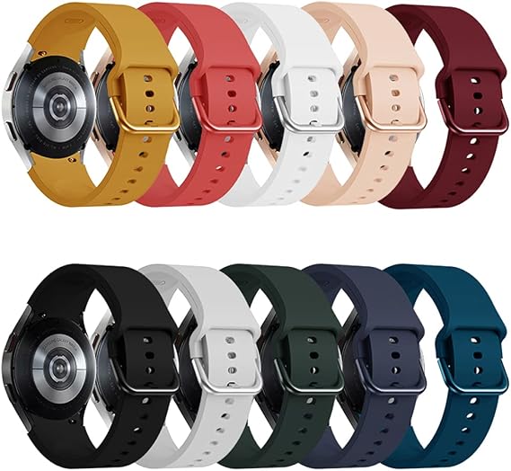 Senter Watch Bands for Samsung Galaxy Watch 4 and Galaxy Watch 4 Classic Bands,Soft Silicone Sport Replacement Band for Samsung Galaxy Watch 4/Classic Smart Watch