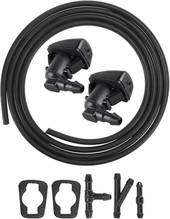 Cheriezing 8S4Z17603AA Front Windshield Washer Nozzle Kit