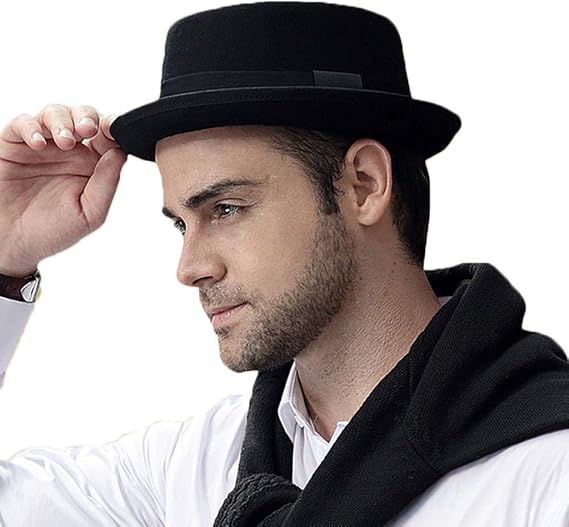 Pork Pie Hat 100% Wool Felt Men's Porkpie Breaking Bad Hats Flat Top Fedora