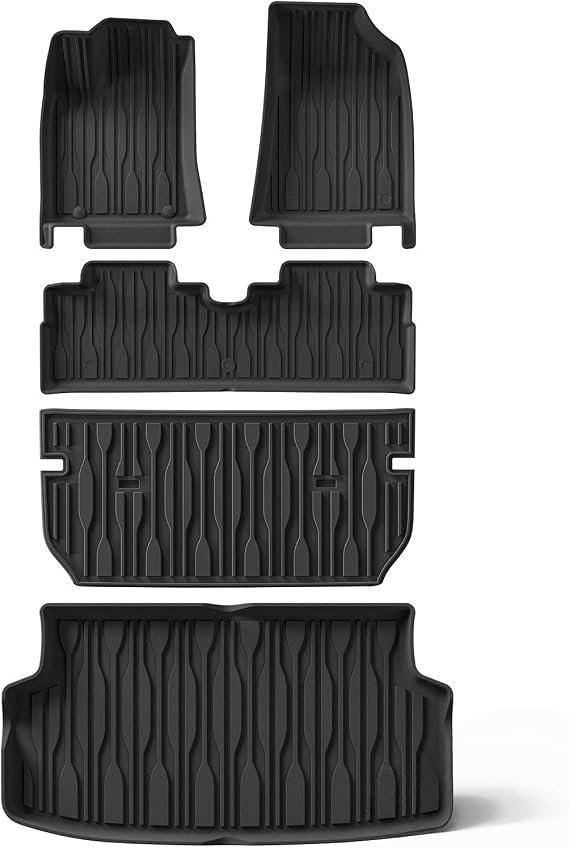 for BYD Seagulls/Dolphin Surf/ATTO 1 2025 Car Floor Mats Cargo Liner Trunk Pad TPE 3D Foot Mat Waterproof Protection Black(LHD 5PCS)