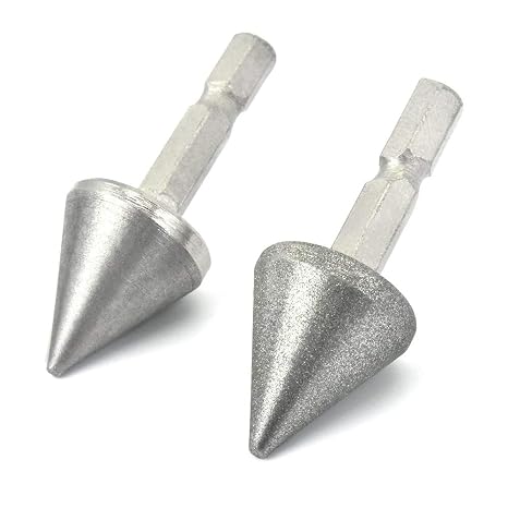 Woodworking Square Hole Drill Bit Sharpener Mortise Chisel Bit Sharpening Tool Up to 1/2" Bit Grit #220/600-2Pack