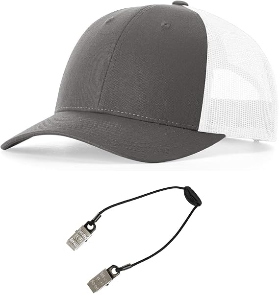 Richardson 115 Trucker Adjustable Snapback Hat Bundle w/Cap Catcher