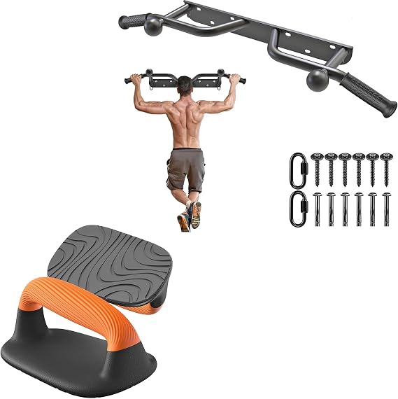 Kipika Ultimate Home Gym Bundle: Push Up Bars & Wall Mounted Pull Up Bar
