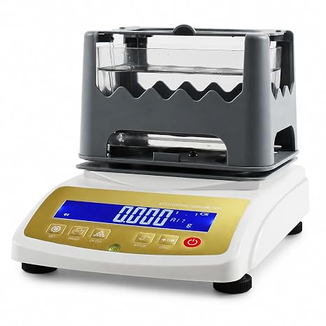 Digital Gold Purity Analyser Meter Precious Metal Tester, 300g/600g/1200g Capacity, Electronic Gold Density Detector for Jewelry Bank Pawn Lab (WLD-600K) | Digital Density Testing, Purity Display, K Value Display and Non-destructive Checking for Gold, Silver and Precious Metals