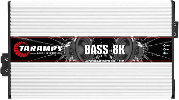 Taramps BASS 8K 1 Ohm 8000W RMS Monoblock Car Subwoofer Amplifier