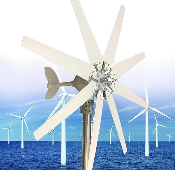 20000W Vertical Wind Turbines Generator Kit 12V 24V 48V 110V 220V Three-Phase with Controller, Suitable for Household and Industrial Energy Equipment(48V)