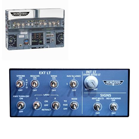 XMBRICDIYY Flight Simulator Control Panel, Rowsfire A101 V3.0 with Metal Shell, A32x A31X Cabin Light Panel Compatible with Fenix/FBW/ini Aircraft Models on MSFS2020/MSFS2024