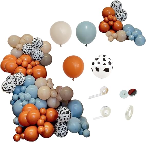 Cowboy Balloon Arch Kit,105 PCS Cowboy Balloons Garland Western Farm Cow Balloons Set for Birthday Wedding Celebration Rodeo Theme Party Supplies