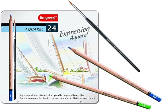 Bruynzeel 7735M24 10011927 Aquarelle 24ct Pencil Tin