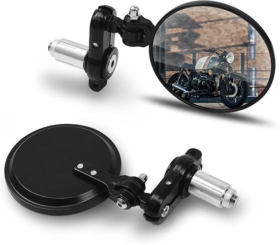 Cafe Racer Motorcycle Bar End Mirrors for 7/8 Handlebars