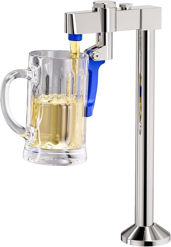 Glass Filler, iVIGA Deck Mount Chrome Glass Filler Faucet Station Water Station G1/2" Male Shank with Adapter for Hotel Restaurant Bar Dining Hall