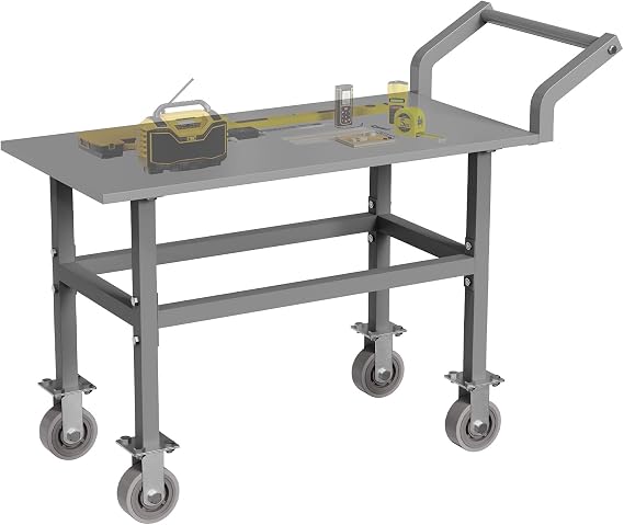 Work Height Platform Truck Cart, 2000LBS Weight Capacity Platform Cart with 5Inch Caster Provide Comfortable 28 Inch Working Platform Allow to Transport and Perform Easily Without Excessive Bending