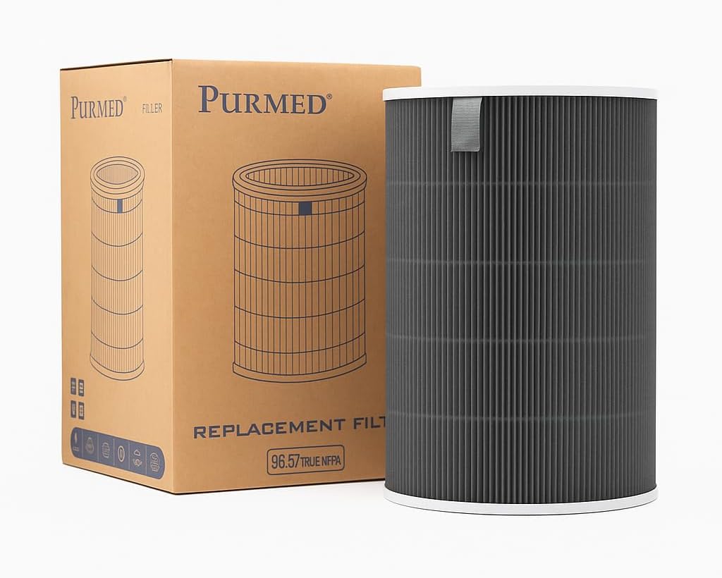 Purmed Xiaomi Smart Air Purifier 4 Lite Compatible Gray HEPA Filter | High Efficiency Replacement Filter | PM2.5, Dust and Allergizer | Air Purifier Compatible Part