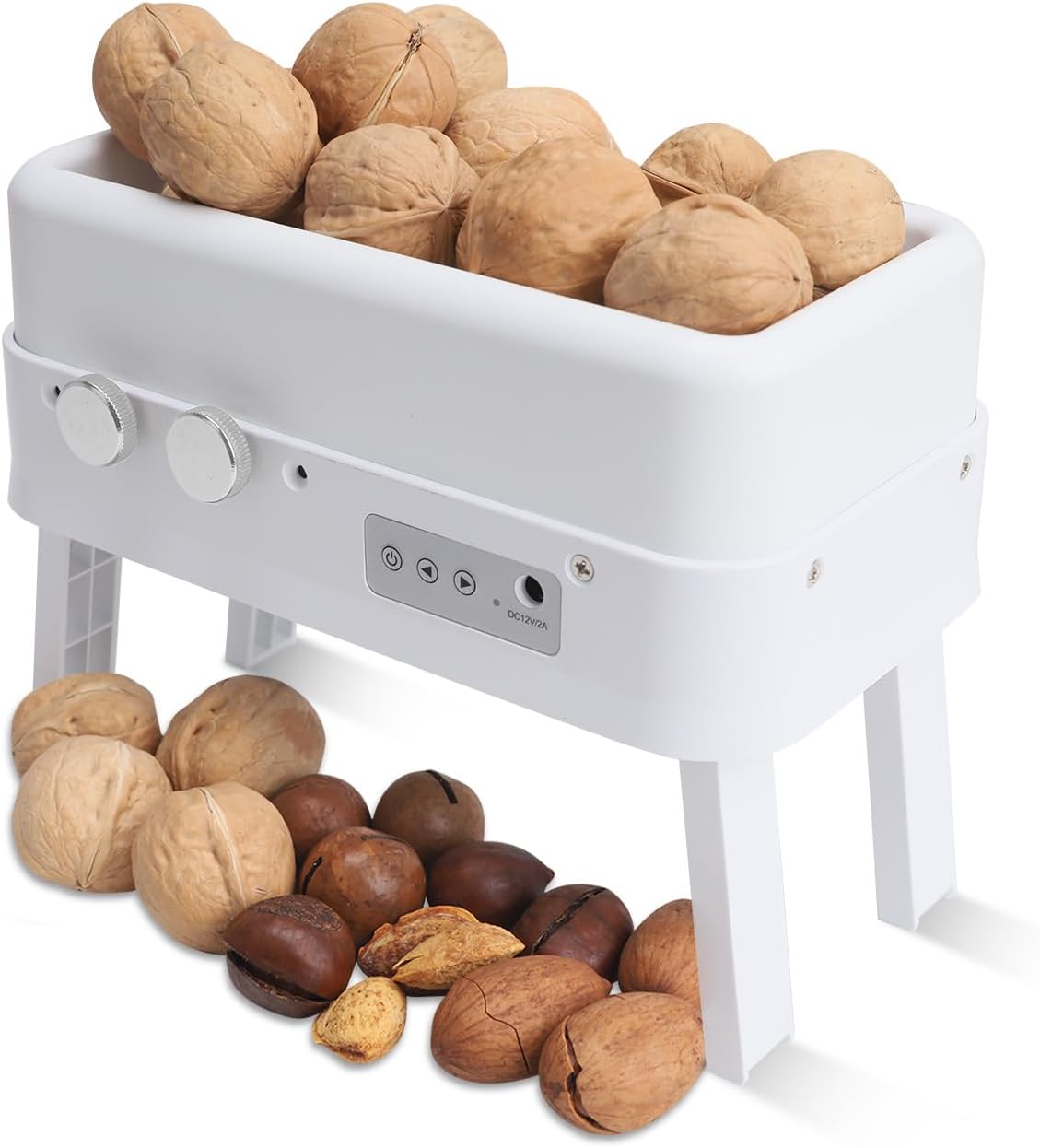 Electric Nutcracker Machine, Heavy Duty Automatic Almond Sheller & Walnut Pecan&Hazelnuts&&Black Walnut Cracker Electric Nut Cracker Tool Pecan Shell Machine for All Nuts