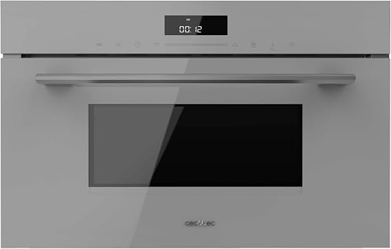 Cecotec Bolero Hexa MW703800 Glass Grey Integrated Microwave 60 cm 1450 W, 34 L Capacity, Microwave Function, Grill Mode, Defrost, Auto Menu, Speed cooking, Electronic Timer