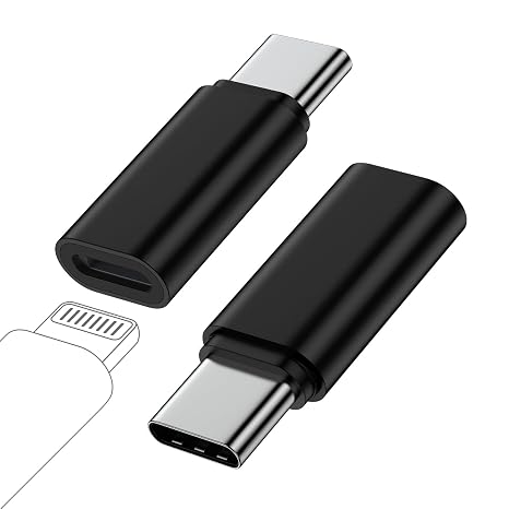 2 Pack Lightning to USB C Adapter for iPhone, Fast Charge Data Sync