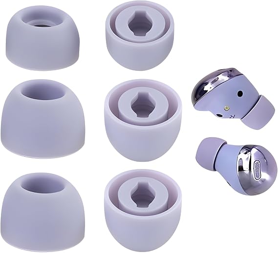 Silicone Earplugs for Samsung Galaxy Buds Pro SM-R190, S/M/L (11.5/12/13 mm), Silicone Headphones Ear Buds Accessories (Phantom Purple)