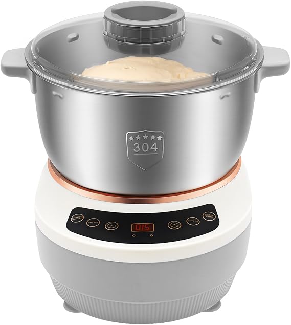 Electric Dough Maker with Fermentation Function, 5L/4.5QT Dough Mixer Machine with Timer, Face-up Touch Panel Flour Kneading Machine for Pizza Bread Dumpling