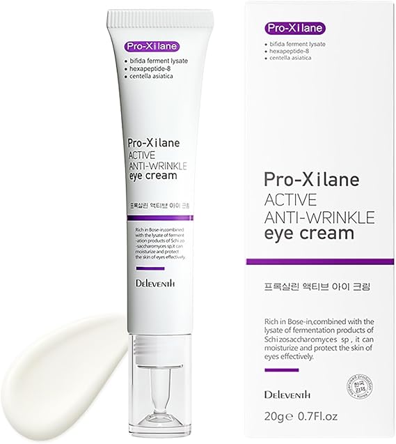 Korean Brand Pro-Xilane Active Anti-Wrinkle Eye Cream 20g / Anti-Aging, Anti-Oxidation, Fade Fine Lines, Reduces Wrinkles, Dark Circles & Puffiness for Youthful, Bright Eyes