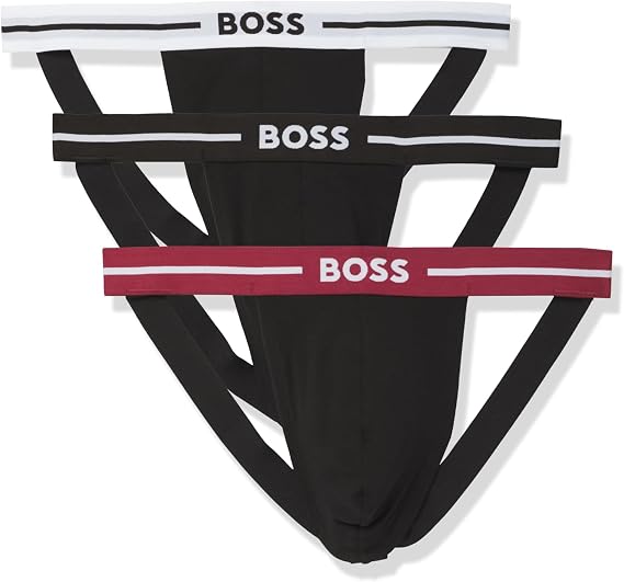 BOSS Men's 3 Pack Stretch Jockstrap