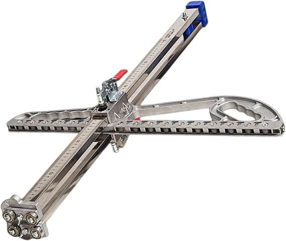 Multifunctional Drywall Cutting Tool, Foldable Gypsum Board Cutter, Adjustable Aluminium Alloy Handheld Panel Cutter Kit with Replacement Cutting Surface and Tape Measure