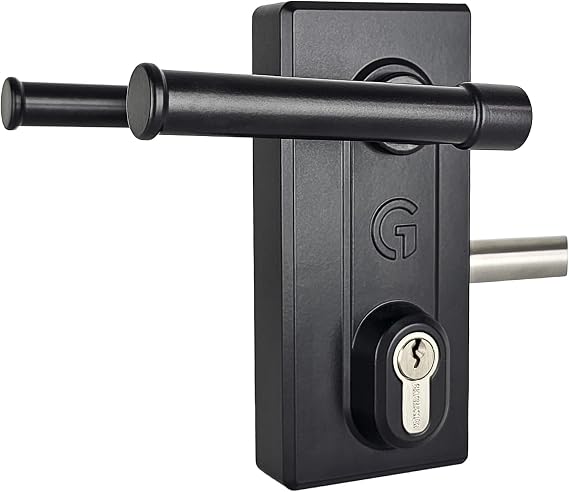 Gatemaster Superlock 2.0 BLD4060P Bolt-On Latch Deadlock Gate Lock – Double Sided Keyed Access – Frame Size 40–60mm – Profiled Lever Handle