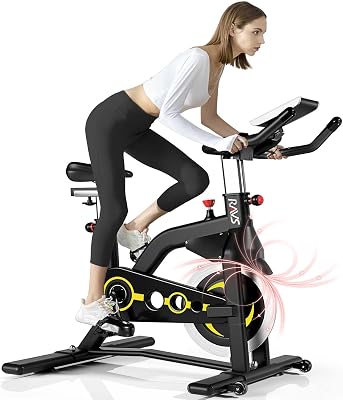 Exercise Bike Magnetic Resistance Upgraded Indoor Cycling Stationary Bikes Fitness Workout Spin Bike for Home Gym with Height Adjustable Comfortable Seat Black