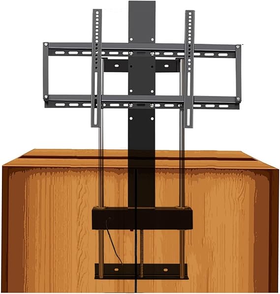 Motorised TV Bracket Stand - LCD TV Floor Stand,Telescopic Auto Lifting TV Stand,with Remote Control,for 37-75 Inch TV,Bearing 50kg,Can Be Hidden in The Cabinet,Easy Installat,860,1560mm