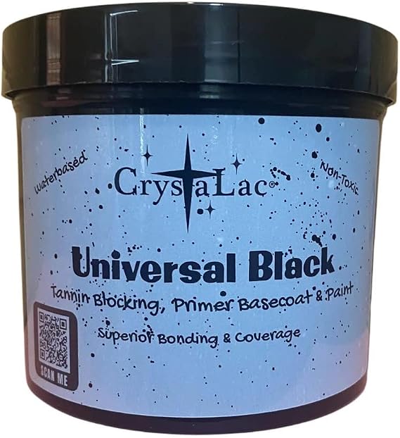 CrystaLac Universal Black 3 in 1 Paint, Primer, and Top Coat (16oz Pint)