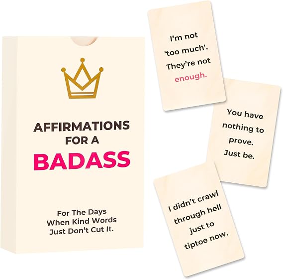 Badass Affirmation Cards for Women - 53 PCS Daily Positive Affirmations