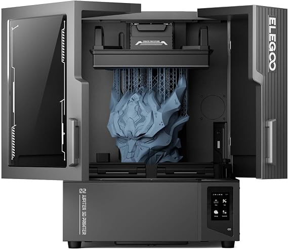 ELEGOO Jupiter 2 Resin 3D Printer, 16K Large MSLA 3D Printing Machine, Auto-Leveling, Smart Tank Heating, Auto Resin Feeding, Smart Mechanical Sensor, Wi-Fi Cluster, Build Size 302.4 161.98 300 mm | Auto-Leveling, Tank Heating, Auto Resin Feeding, Smart Mechanical Sensor, Wi-Fi Cluster, Build Size 302.4 161.98 300 mm