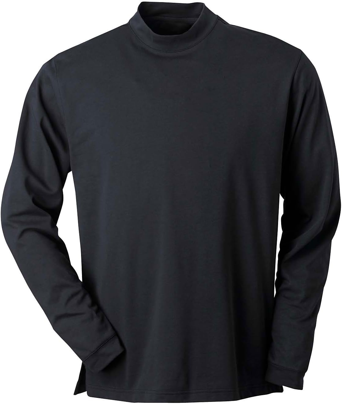 Ashworth Mens Long-Sleeve Performance Wicking Mock, Black, 3XL