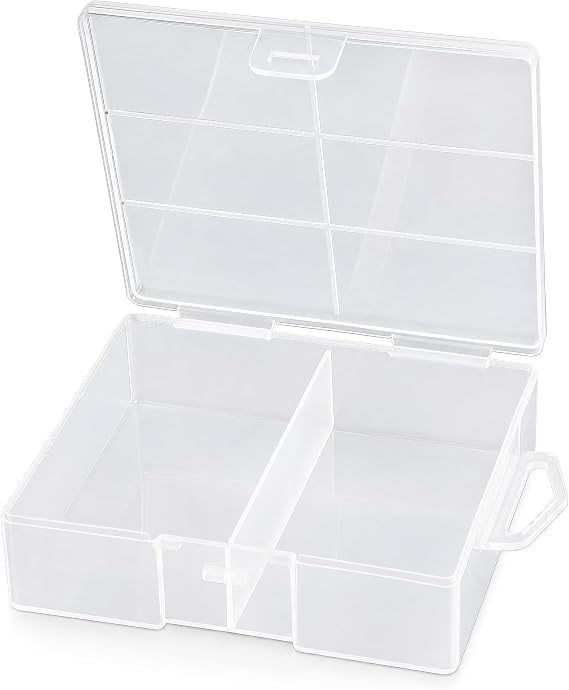 Heyiarbeit 24 x AA Battery Storage Case Box Holder Organizer, Transparent | Battery Case Box for AA Batteries