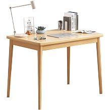 Computer Desk, Household Solid Wood Dining Table, Bedroom Dressing Table, Student Study Desk, Company Training Desk, for Home, Office(80cm)