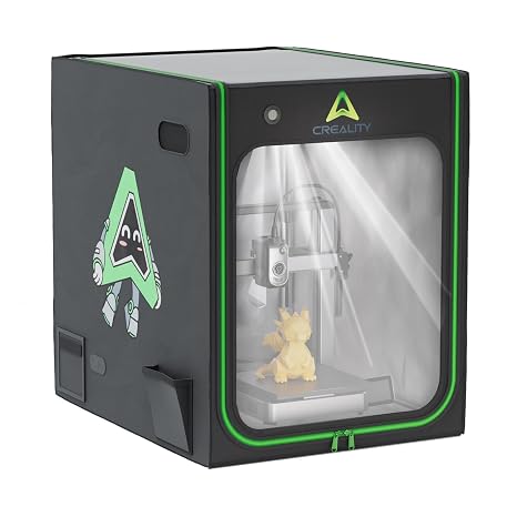 Creality 3D Printer Enclosure with LED Lighting, Constant Temperature Fireproof Dustproof Protective Cover, 520*600*720mm 3D Printer Cover for Creality Hi/Ender 3 V3 SE/KE/Ender 3/Ender 3V2/Ender 3S1
