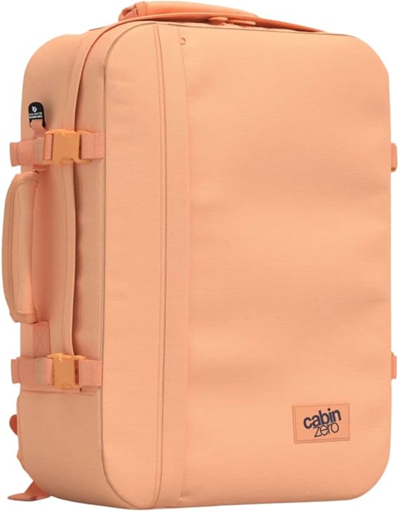 Cabinzero Classic Cabin Backpack 44L, Maximum Size Carry On with YKK Zips and Wide Clamshell Opening, Travel Rucksack