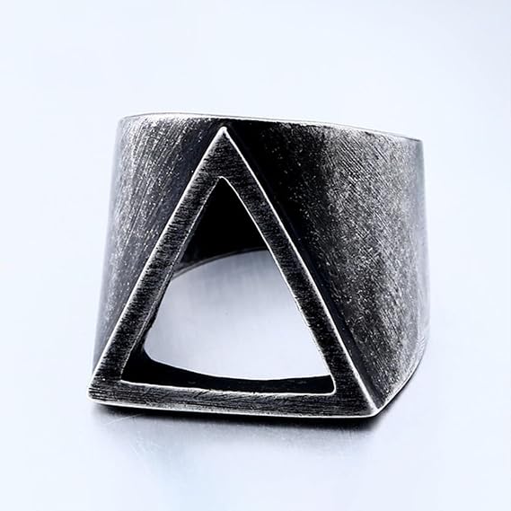 Retro Simple Viking Valknut Ring Triangle Nordic Antique Stainless Steel Biker Men Viking Ring Fashion Jewelry Gift Wholesale