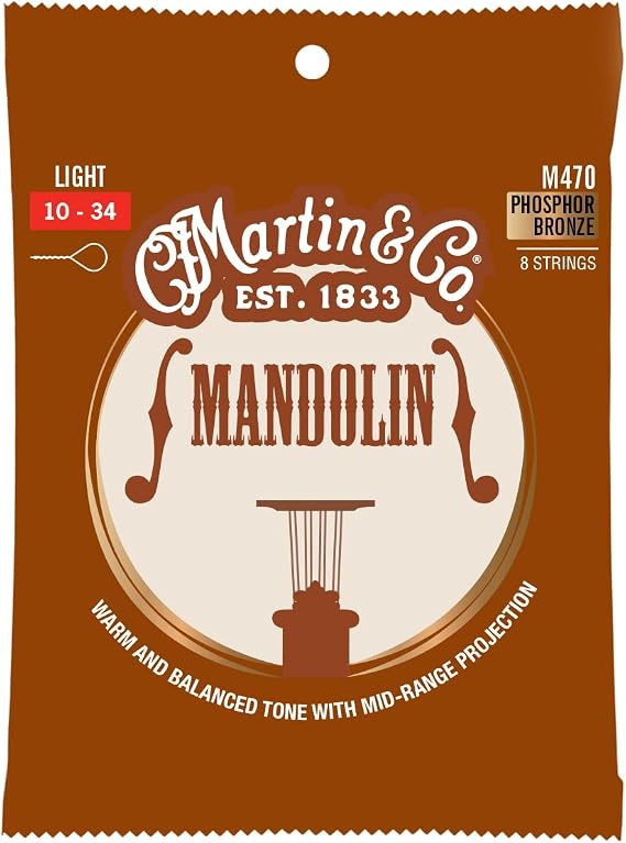 Martin Phosphor Bronze Mandolin Strings, Light 10-34 (M470)