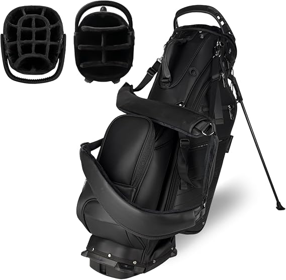 RevCore Luxury Hybrid Golf Stand Bag ScratchGuard Synthetic Leather 14 or 6