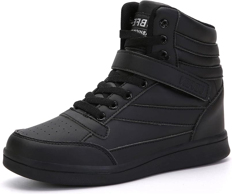 UBFEN Womens High Top Sneakers with Hidden Wedge Heel Ankle Support Boots