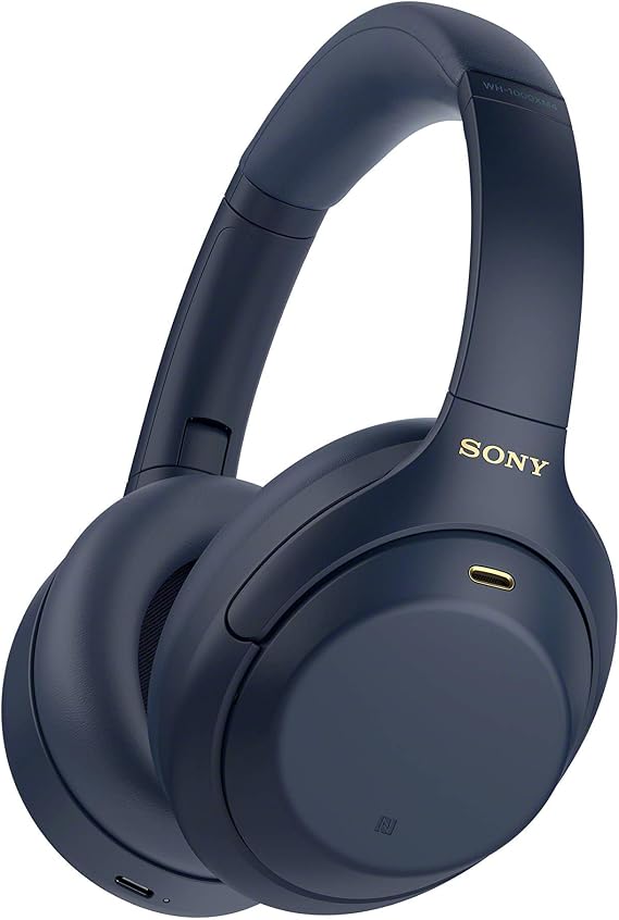 Sony WH-1000XM4 Wireless Noise Cancelling Headphones, Midnight Blue