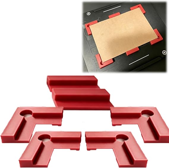 Magnetic Alignment Jig compatible with xTool M2 Laser Engraver (Red)