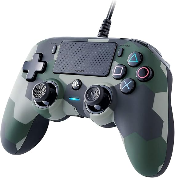 Nacon Compact Camogreen Controller with Cable - Official Sony PlayStation Licensed - PlayStation 4