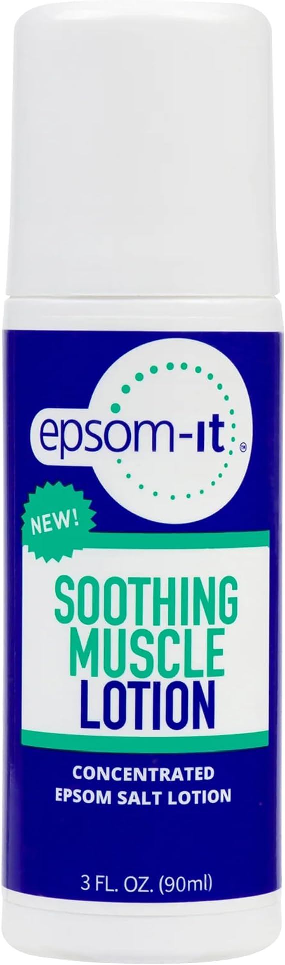 EPSOM-IT Soothing Muscle Roll On Magnesium Lotion, Epsom Salt, Arnica, 3 Oz